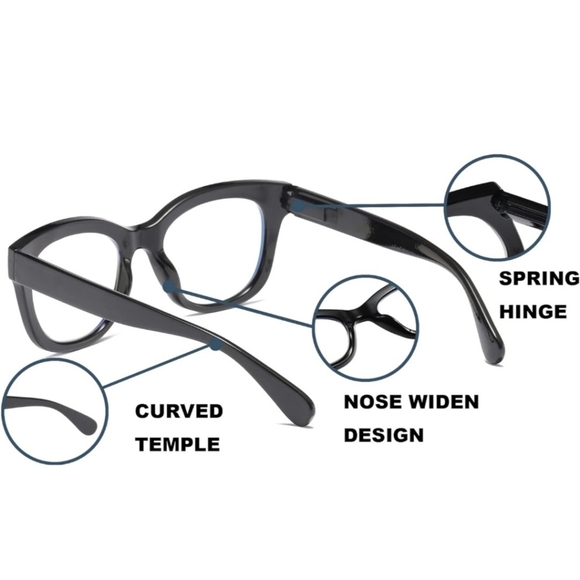 3 pk oversized reading glasses nwot black and leapord print - Picture 3 of 5